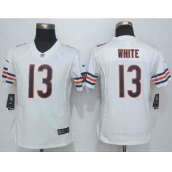 nike women nfl jerseys chicago bears 13 white white[nike limited][white]